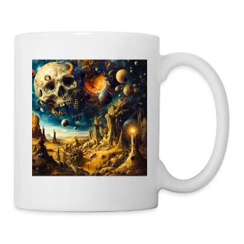 Kosmische Skelettlandschaft - Tasse - Weiß - Rechts