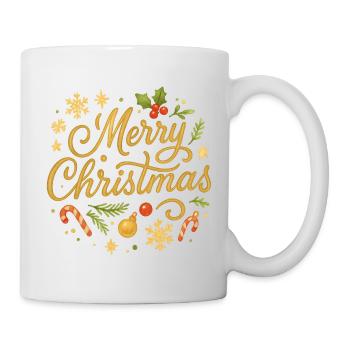 Merry Christmas Deko Schmuck - Tasse - Weiß - Rechts