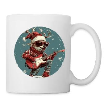 Guitare de Noël Deer - Mug blanc - blanc - Droite