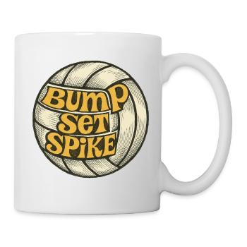 Retro Volleyball Bump Set Spike - Tasse - Weiß - Rechts
