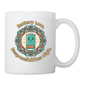 Battery Low Mandala - Mug - white - Right
