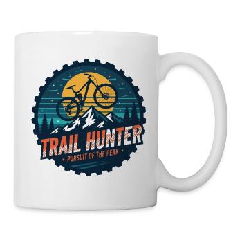 Trail Hunter Badge Pursuit of the Peak MTB Bike - Mug - white - Right