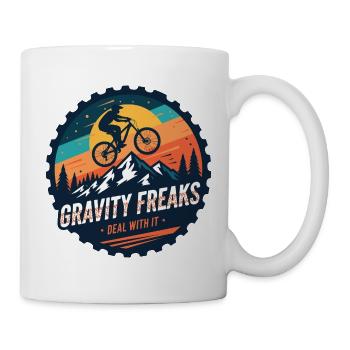 Gravity Freaks MTB Sunset Badge - Mug - white - Right