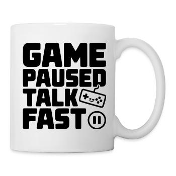 Le jeu a mis en pause Parler vite - Mug blanc - blanc - Droite