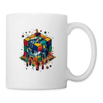 Earth in Color Block Cube - Mug - white - Right