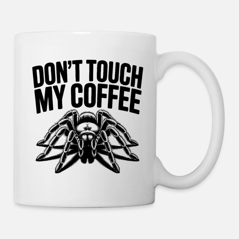 Tarantula Pop Art – Don't Touch My Coffee - Mug - white