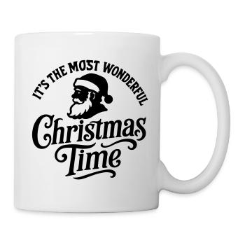 Christmas time Xmas weihnachten rock'n roll Santa  - Tasse - Weiß - Rechts