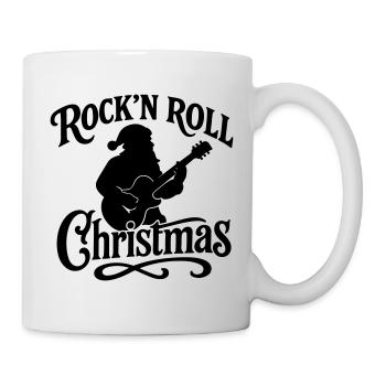 Christmas time Xmas weihnachten rock'n roll Santa  - Tasse - Weiß - Rechts