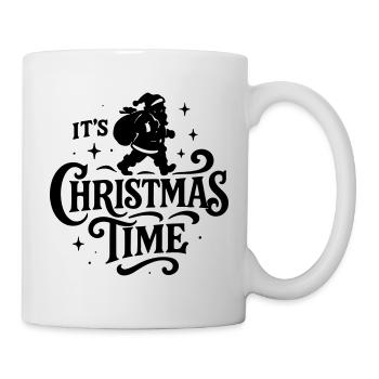 Christmas time Xmas weihnachten rock'n roll Santa  - Tasse - Weiß - Rechts