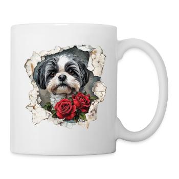 Shih Tzu - Tasse - Weiß - Rechts