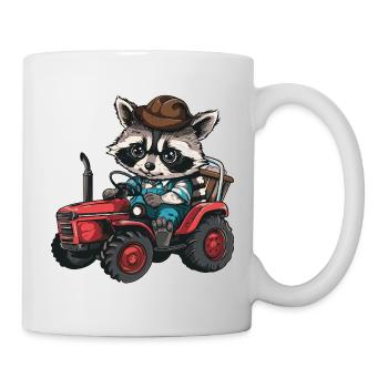 Éleveur de tracteurs à ratons laveurs - Mug blanc - blanc - Droite