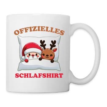 Chemise de nuit officielle du Père Noël de Noël - Mug blanc - blanc - Droite