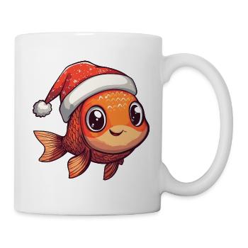 Noël des poissons rouges - Mug blanc - blanc - Droite