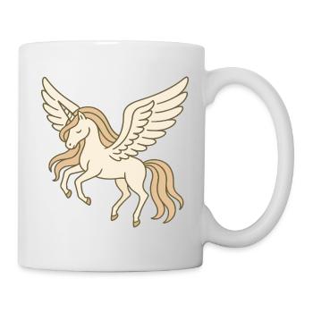 Licorne pégase pastel volante avec des ailes - Mug blanc - blanc - Droite