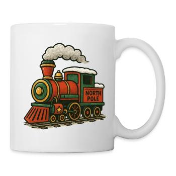 North Pole Locomotive Retro - Mug - white - Right