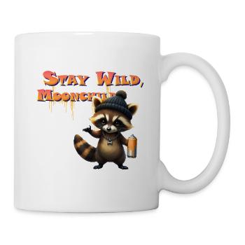 Raccoon Lunar Graffiti - Mug - white - Right