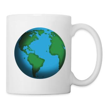 Earth Globe Teal Icon - Mug - white - Right