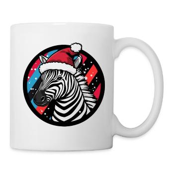 Zebra with Santa hat - Mug - white - Right