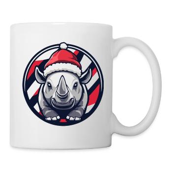 Christmas Rhino in a festive look - Mug - white - Right