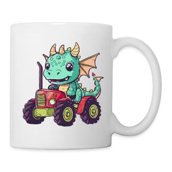 Dragon Tractor Farmer - Mug blanc - blanc - Droite