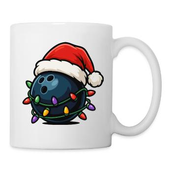Boule de bowling drôle sur le thème de Noël - Mug blanc - blanc - Droite