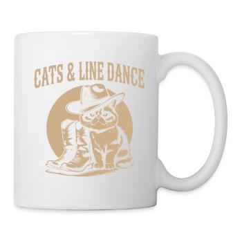 Cats & Line Dance Western Cat - Tasse - Weiß - Rechts