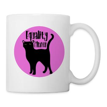 Gleichheit Miau-Katze - Tasse - Weiß - Rechts