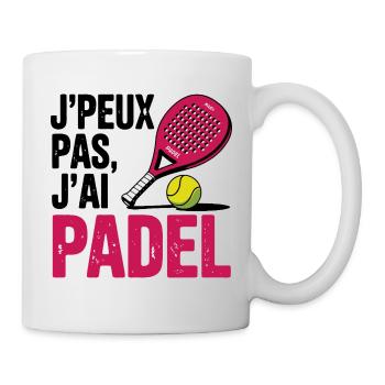 Je peux pas j ai padel cadeau femme - Mug blanc - blanc - Droite