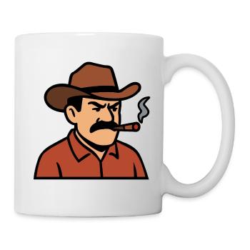 Cowboy with Cigar - Mug - white - Right