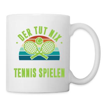 Tennisspieler Geschenke Tennis Sprüche Outfits - Tasse - Weiß - Rechts