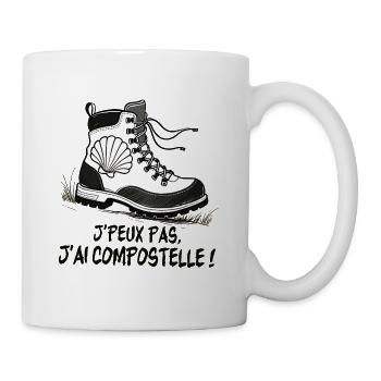 Wanderschuhschale von Compostela - Tasse - Weiß - Rechts