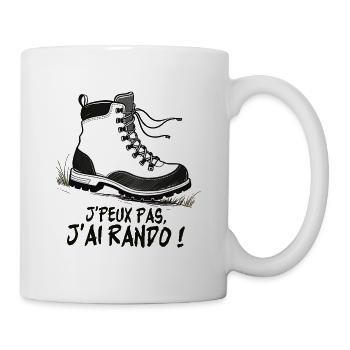 Wanderschuhe, ich kann nicht zufällig! - Tasse - Weiß - Rechts