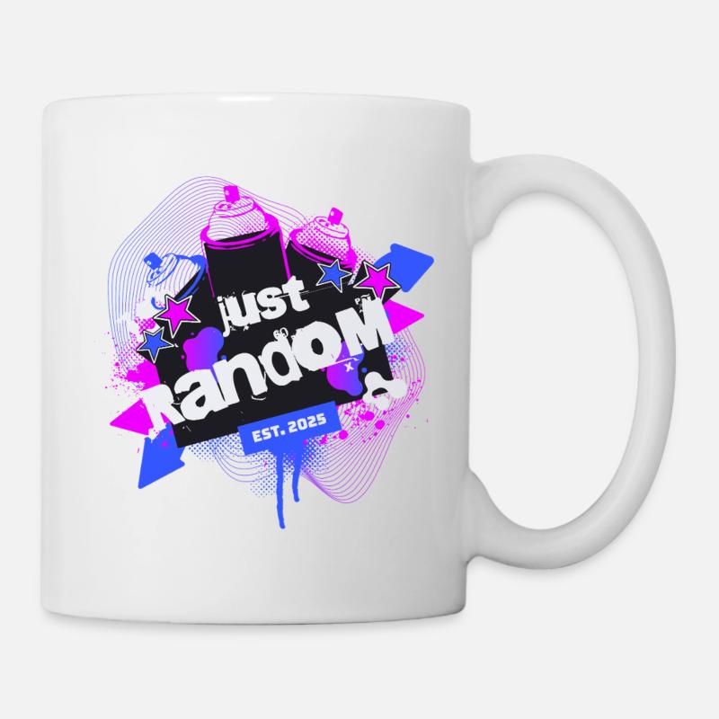 Juste des illustrations aléatoires avec un pulvérisateur - Mug blanc - blanc