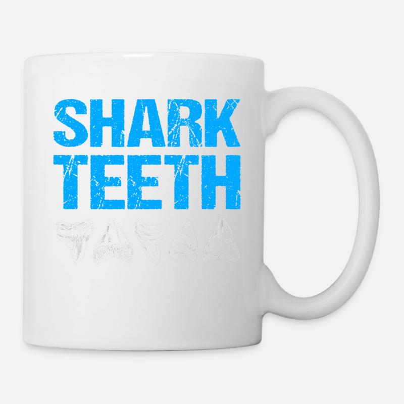 Haie Hai Zahn Zähne Shark Teeth - Tasse - Weiß