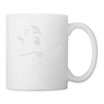 Chimp Typist Retro-Druck - Tasse - Weiß - Rechts