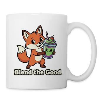 Fox with colorful smoothie – Blend the Good - Mug - white - Right