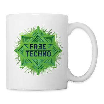 FREE TECHNO #1 – lass uns reden. - Tasse - Weiß - Rechts