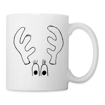 Orignal aux grands yeux - Mug blanc - blanc - Droite