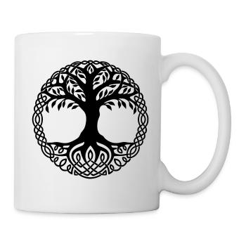 Baum des Lebens - Tasse - Weiß - Rechts