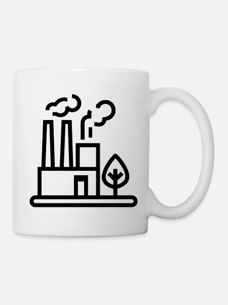 Umweltfreundliche Fabrik - Tasse - Weiß