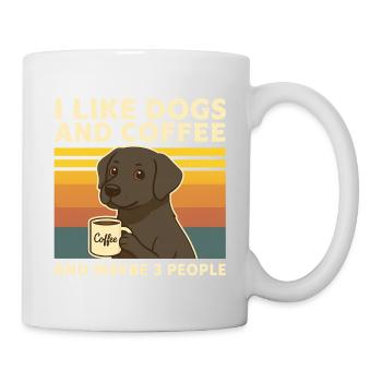 I Like Dogs & Coffee Humor Dog Funny Animal - Mug - white - Right