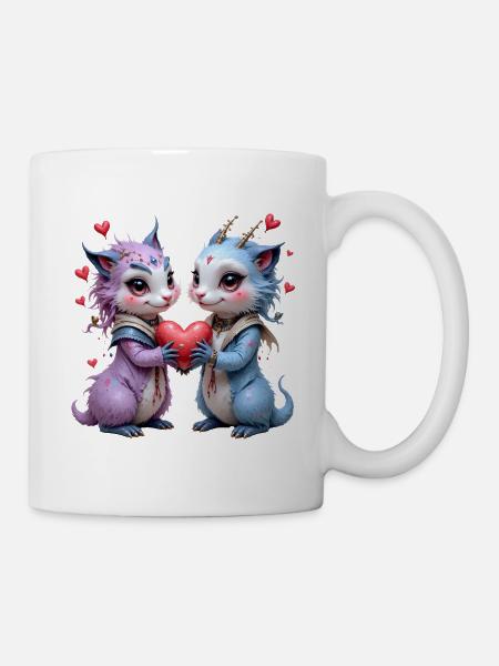 Love Bunny Cake Zwillinge - Tasse - Weiß