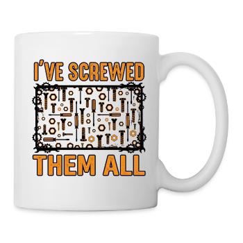 Je les ai tous bousillés avec un screwdriver drôle en disant - Mug blanc - blanc - Droite