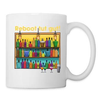 Reboot Barpalette: Bunte Spirituosen - Tasse - Weiß - Rechts