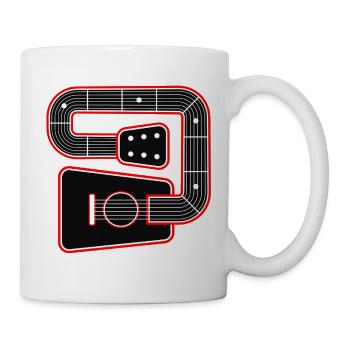 Abstrakte Form Akustikgitarre - Tasse - Weiß - Rechts