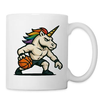 Rainbow Unicorn Dribbler - Mug - white - Right