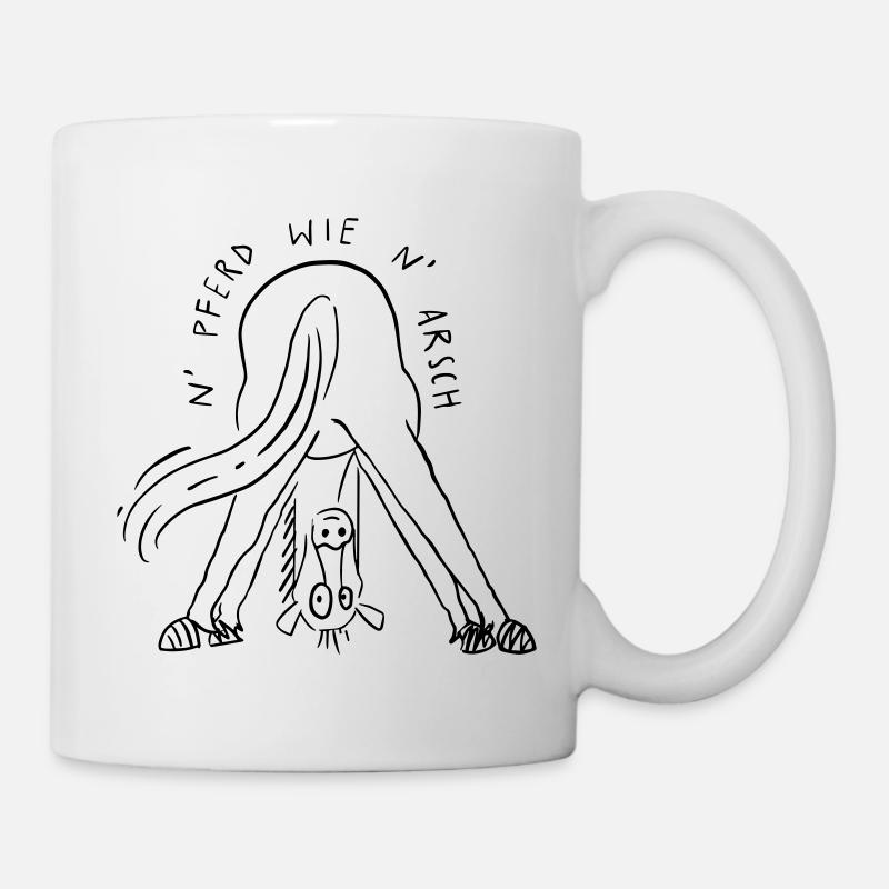 Un âne de cheval - Mug blanc - blanc