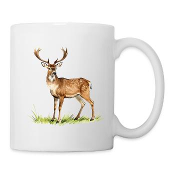 Forest watercolor deer - Mug - white - Right