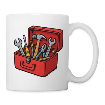 La Joie de l’Artisan de la boîte à outils - Mug blanc - blanc - Droite