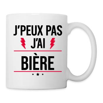 J’peux pas j’ai bière Humour Apéro - Mug blanc - blanc - Droite